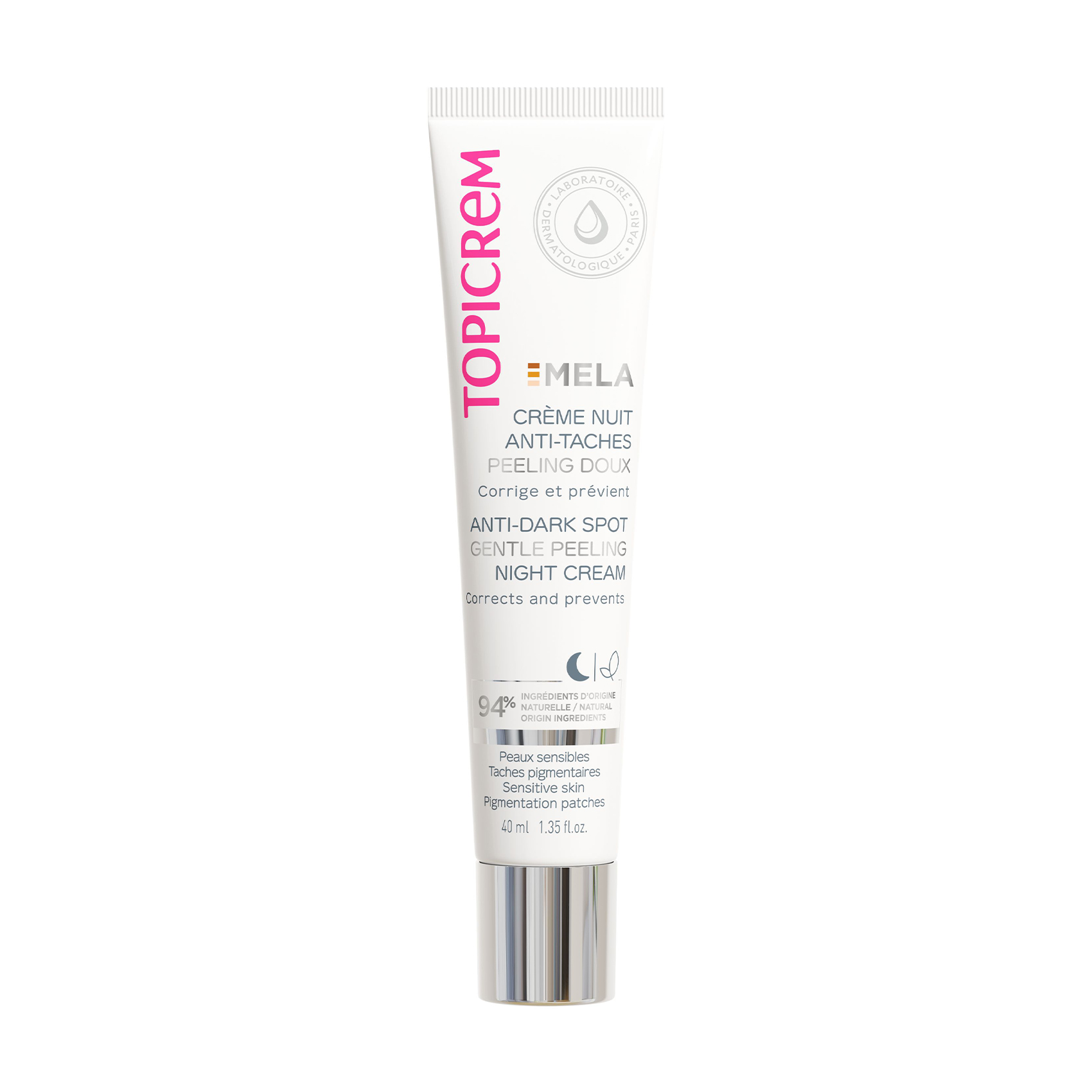 Уцінка! Нічний крем-пілінг для обличчя Topicrem Mela Anti-Dark Spot Gentle Peeling Night Cream, 40 мл