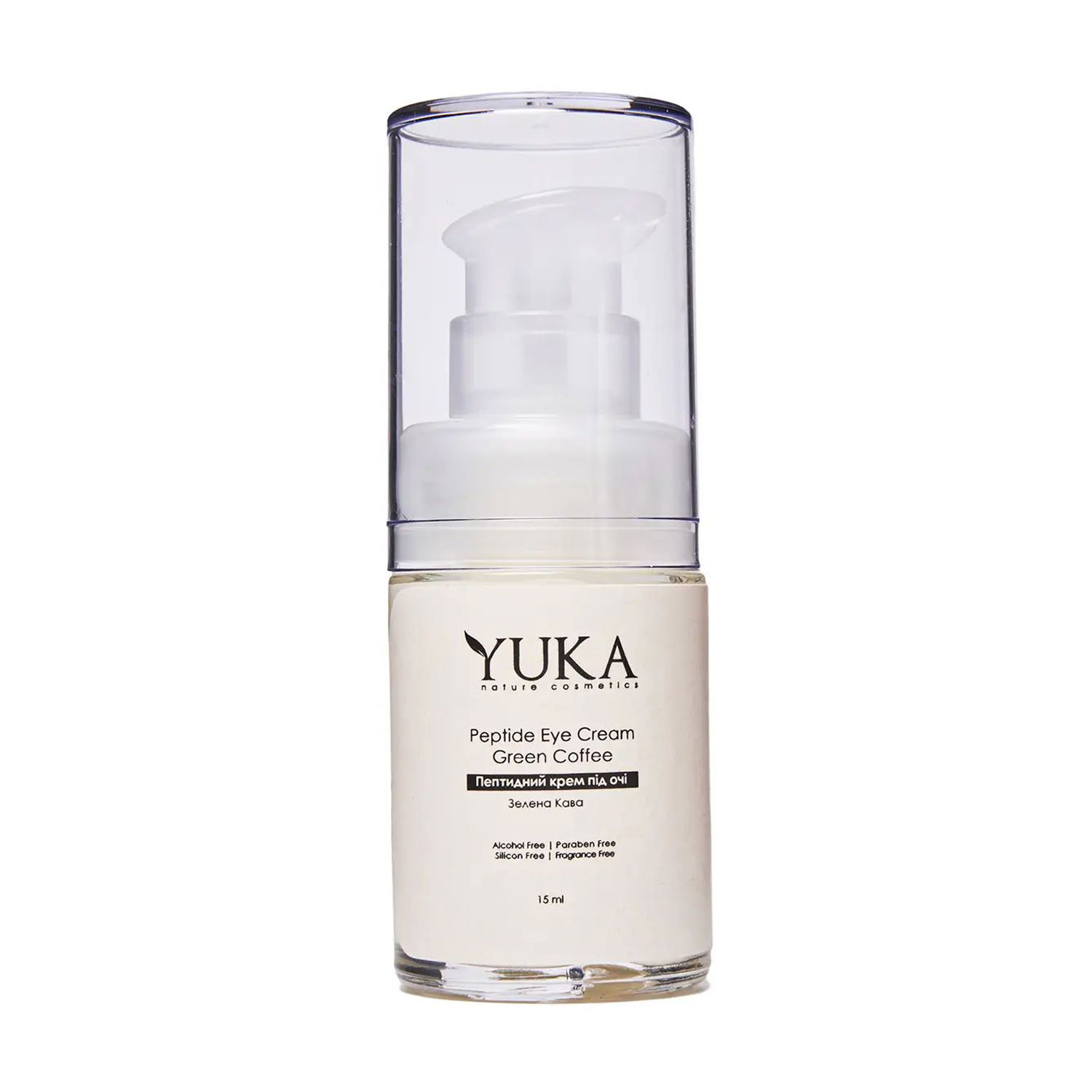 Уцінка! Пептидний крем для шкіри навколо очей Yuka Peptide Eye Cream Зелена кава, 15 мл